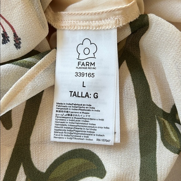 NWT-FARM Rio- Romantic Nature Cream floral maxi dress - Picture 12 of 13